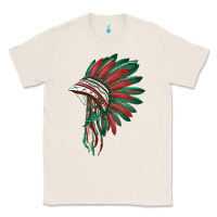 Natural american flag indian headdress Classic Tee - BarkalooDesign