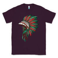 Plum american flag indian headdress Classic Tee - BarkalooDesign