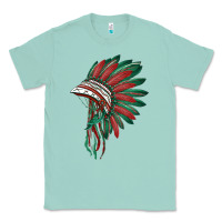 Seafoam american flag indian headdress Classic Tee - BarkalooDesign