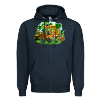 Navy truck saint patrick's day Zipper Hoodie - FaDigitalArtStudio