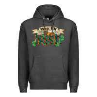 Charcoal Heather wee bit irish st patricks day Premium Hoodie - FaDigitalArtStudio
