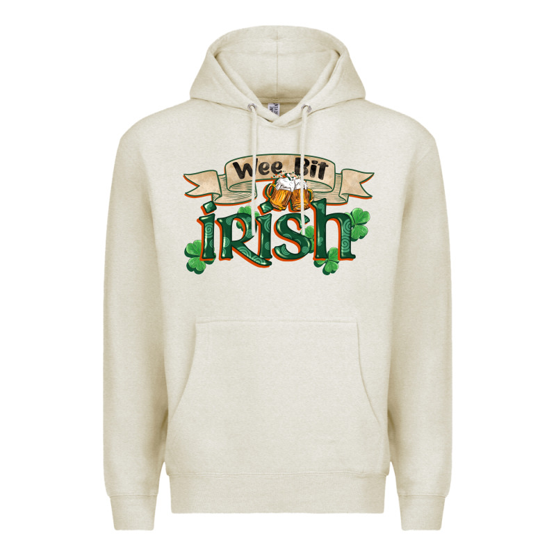Wee Bit Irish St Patricks Day Premium Hoodie by FaDigitalArtStudio | Teevron