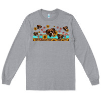 Heather Grey western boxer dogs Long Sleeve Tee - Jasminsmagicworld