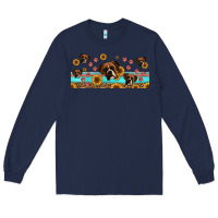 Navy western boxer dogs Long Sleeve Tee - Jasminsmagicworld