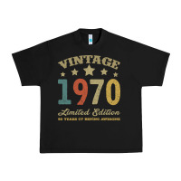 Black Vintage 1970 Limited Edition 50 Years Of Being Awesome Urban Heavy Tee - Bettercallsaul