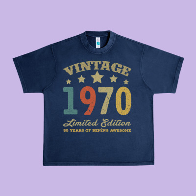 Vintage 1970 Limited Edition 50 Years Of Being Awesome Urban Heavy Tee Designed By Bettercallsaul