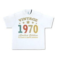 White Vintage 1970 Limited Edition 50 Years Of Being Awesome Urban Heavy Tee - Bettercallsaul