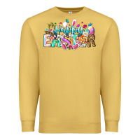 Antique Gold Happy Easter Bunny Premium Sweatshirt - CowhideDigitalArt
