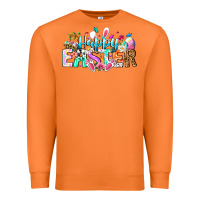 Carrot Happy Easter Bunny Premium Sweatshirt - CowhideDigitalArt