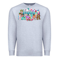 Heather Grey Happy Easter Bunny Premium Sweatshirt - CowhideDigitalArt
