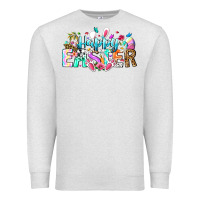 Oatmeal Heather Happy Easter Bunny Premium Sweatshirt - CowhideDigitalArt