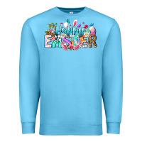 Ocean Blue Happy Easter Bunny Premium Sweatshirt - CowhideDigitalArt