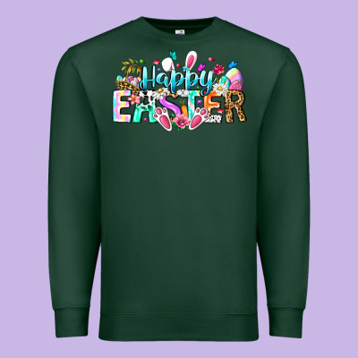 Happy Easter Bunny Premium Sweatshirt Designed By Cowhidedigitalart