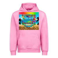 Fuchsia Pink sunrise sunburn sunset repeat Urban Hoodie - Artiststas