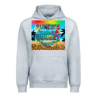 Heather Grey sunrise sunburn sunset repeat Urban Hoodie - Artiststas