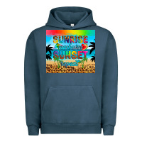 Pigment Midnight Navy sunrise sunburn sunset repeat Urban Hoodie - Artiststas
