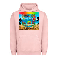 Pigment Salmon sunrise sunburn sunset repeat Urban Hoodie - Artiststas