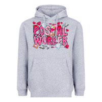 Heather Grey Postal Worker Heavyweight Hoodie - CowhideDigitalArt