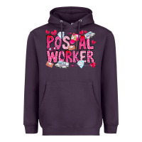 Plum Postal Worker Heavyweight Hoodie - CowhideDigitalArt