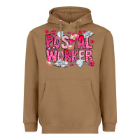 Toasted Coconut Postal Worker Heavyweight Hoodie - CowhideDigitalArt