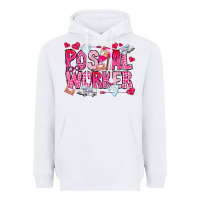 White Postal Worker Heavyweight Hoodie - CowhideDigitalArt