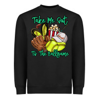 Black Take me out to the ballgame Heavyweight Sweatshirt - HowdyJamesFarm