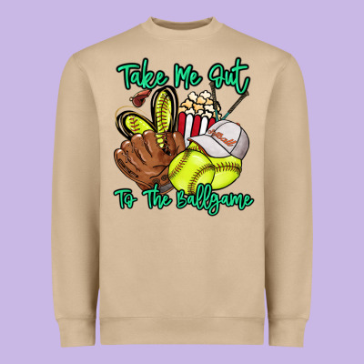 Take Me Out To The Ballgame Heavyweight Sweatshirt Designed By Howdyjamesfarm