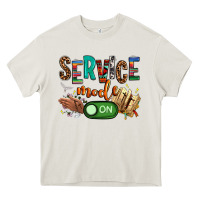 Cream service mode on woman version Heavy Core Tee - NancyCooperArtShop