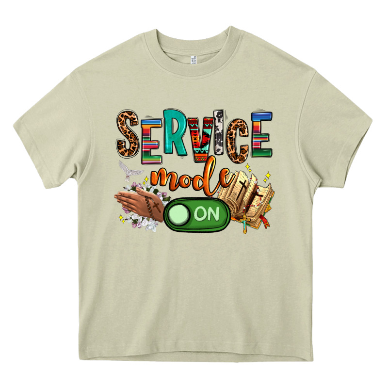 Service Mode On Woman Version Heavy Core Tee by NancyCooperArtShop | Teevron