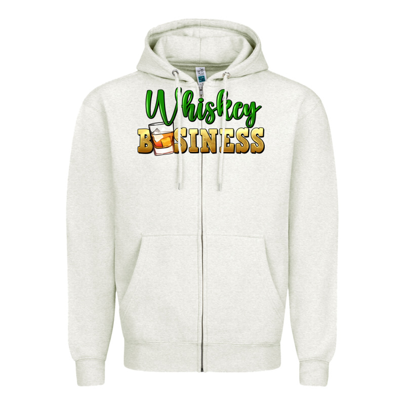 Whiskey Business St. Patricks Day Zipper Hoodie by FaDigitalArtStudio | Teevron