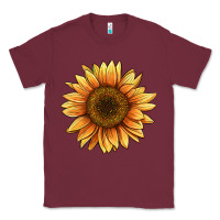 Burgundy sunflower Classic Tee - BarkalooDesign