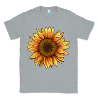 Heather Grey sunflower Classic Tee - BarkalooDesign