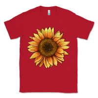 Red sunflower Classic Tee - BarkalooDesign