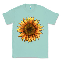 Seafoam sunflower Classic Tee - BarkalooDesign