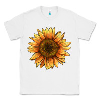 White sunflower Classic Tee - BarkalooDesign