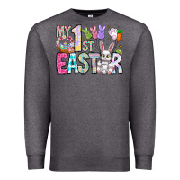 Charcoal Heather My 1st Easter Premium Sweatshirt - CowhideDigitalArt