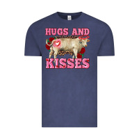 Vintage Denim hugs and kisses charolais bull Vintage Tee - RanaPortraitStore