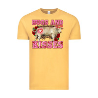 Vintage Mustard hugs and kisses charolais bull Vintage Tee - RanaPortraitStore