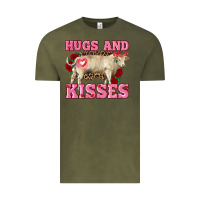 Hugs And Kisses Charolais Bull Vintage Tee | Teevron
