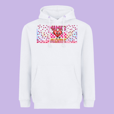 Mama Is Valentine 16oz Heavyweight Hoodie Designed By Cowhidedigitalart