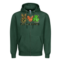 Sports Green peace love shamrock Zipper Hoodie - FaDigitalArtStudio