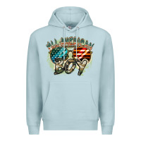Blue Mist All American boy 4th of july Premium Hoodie - FaDigitalArtStudio