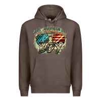 Coffee All American boy 4th of july Premium Hoodie - FaDigitalArtStudio