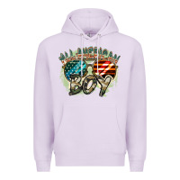 Lilac All American boy 4th of july Premium Hoodie - FaDigitalArtStudio