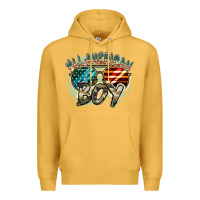 Mustard All American boy 4th of july Premium Hoodie - FaDigitalArtStudio