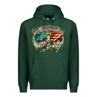 Sports Green All American boy 4th of july Premium Hoodie - FaDigitalArtStudio