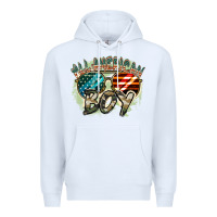 White All American boy 4th of july Premium Hoodie - FaDigitalArtStudio