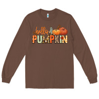 Chestnut Hello pumpkin Long Sleeve Tee - NancyCooperArtShop