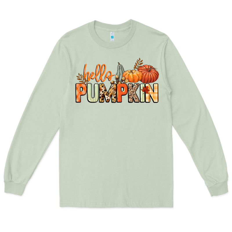 Hello Pumpkin Long Sleeve Tee by NancyCooperArtShop | Teevron