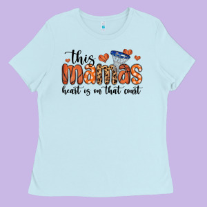 This Mamas Heart Is On That Court Ladies Tee Designed By Maliassmallbusiness